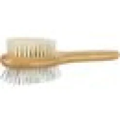 Borste, dubbelsid. bambu/natural &wireborst