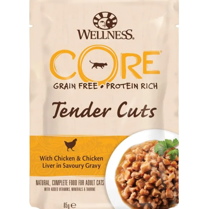Cat Adult Core Tender Cuts Chicken & Chicken Liver in Savoury Gravy Wet