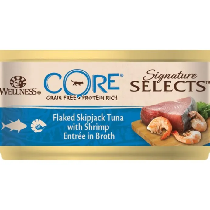 Cat Adult Signature Selects Flaked Tuna & Shrimp in Broth Wet