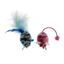 Dogman kattleksak Fuzzy mus 2pack