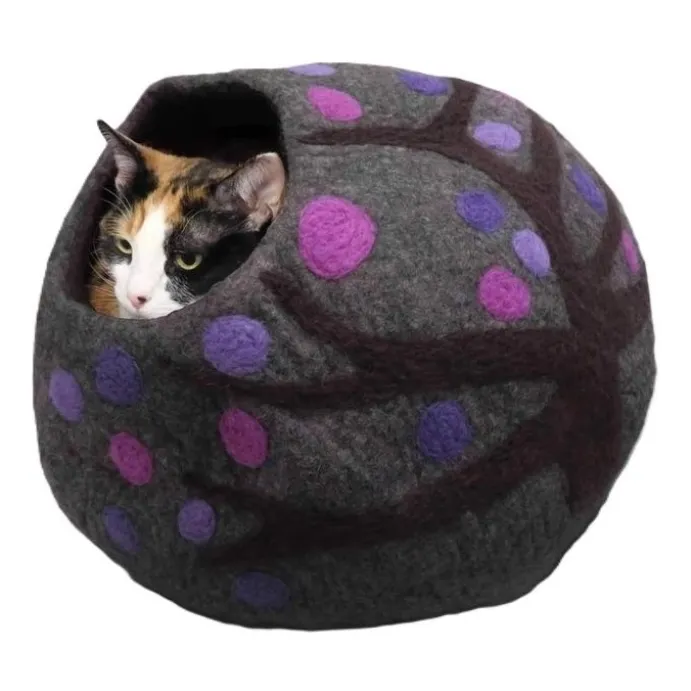 Eco Kitty Cave Lila Regn