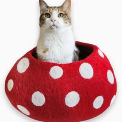Eco Kitty Cave Röd svamp