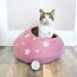 Eco Kitty Cave Rose Rosa