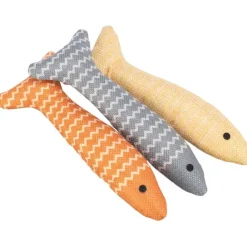 Fisk, tyg, catnip, 20 cm