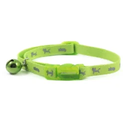 Halsband Kattunge Ancol reflex Neongrön