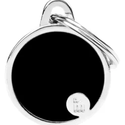 ID-Bricka MyFamily handgjorda cirkel Svart/silver