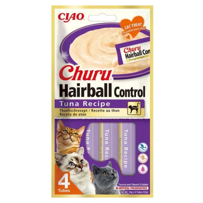 Kattgodis Churu Hairball Control Tuna 4st