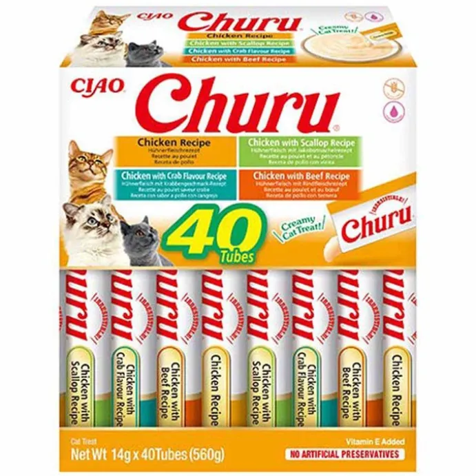 Kattgodis Churu 40-pack Chicken