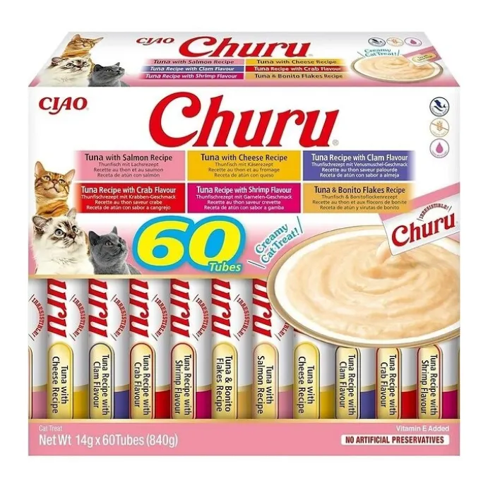 Kattgodis Churu 60-pack Seafood
