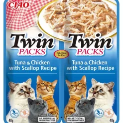Kattgodis Churu Twin Packs Tuna/chicken In Scallop