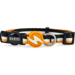 Katthahlsband Dashi Stripes Orange & Black