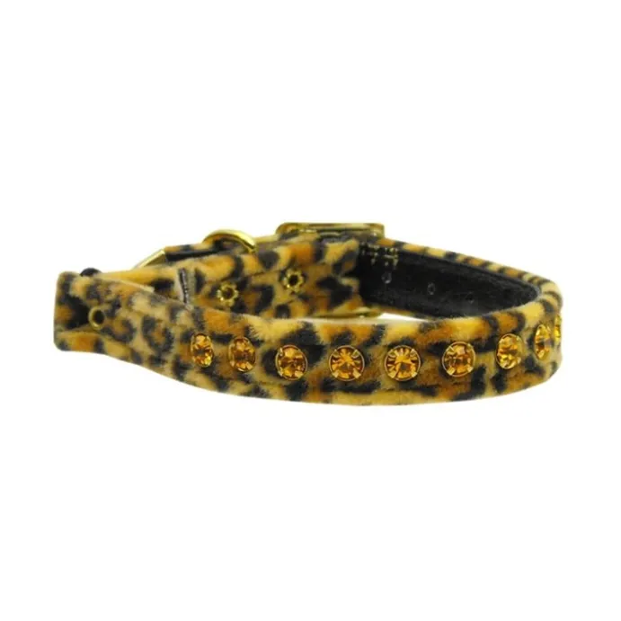 Katthalsband Animal Leopard strass