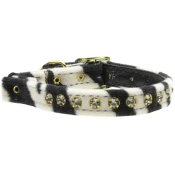 Katthalsband Animal Zebra Strass