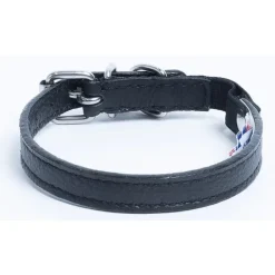 Katthalsband Genuine Leather Slät Svart