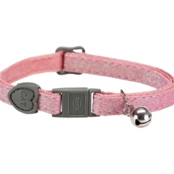 Katthalsband Glitter med hjärta Rosa