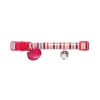 Katthalsband Glossy Stripes rosa