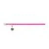Katthalsband Läder Glamour Strass Rosa