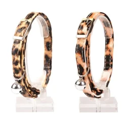 Katthalsband Leopard Leatherette