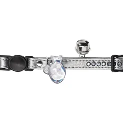 Katthalsband Modern Art Luxus silver