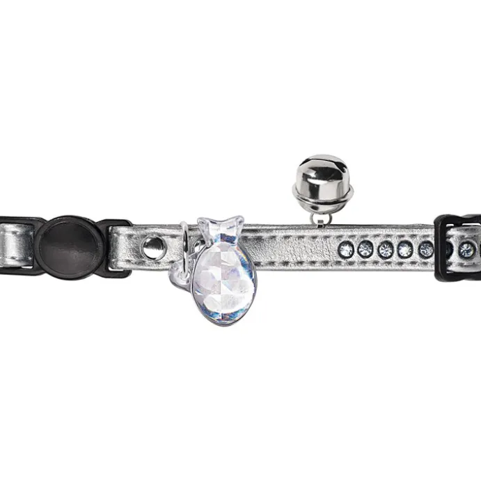Katthalsband Modern Art Luxus silver