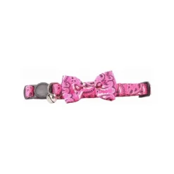 Katthalsband Paisley Rosa