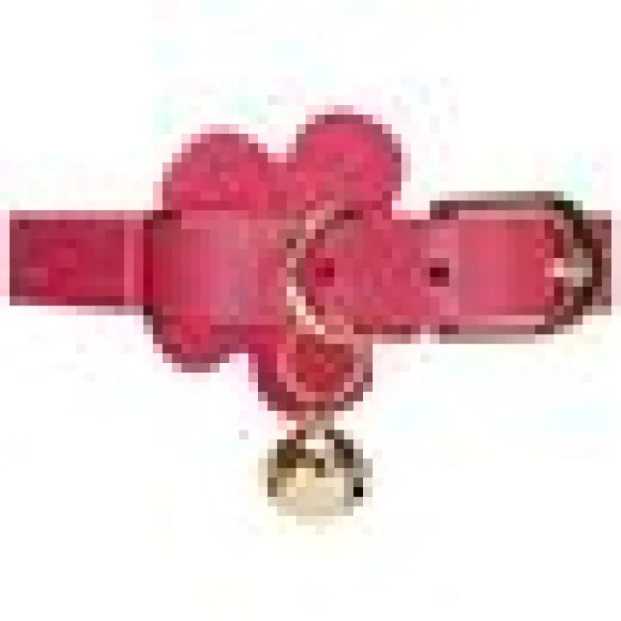 Katthalsband PU-läder med glittereffekt Rosa