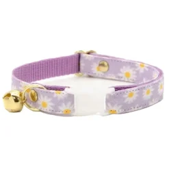 Katthalsband Purple Daisy Floral