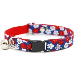 Katthalsband Red, White & Bloom Classic