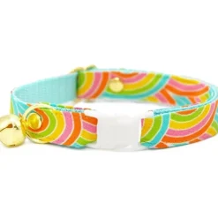 Katthalsband Retro Groovy Rainbow