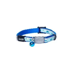 Katthalsband Rogz Nightcat blue floral XS