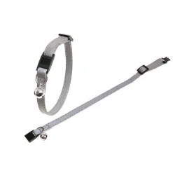 Katthalsband silver/grå reflex