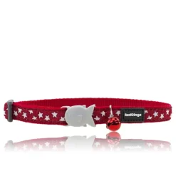 Katthalsband Stars red