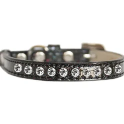 Katthalsband strass glittrig svart