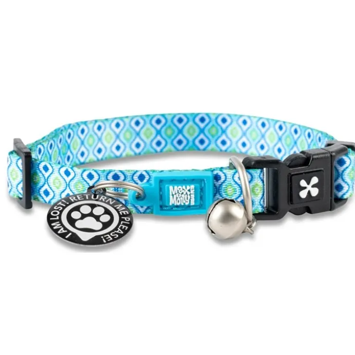 Katthalsnband Max&Molly med Smart ID Retro Blå