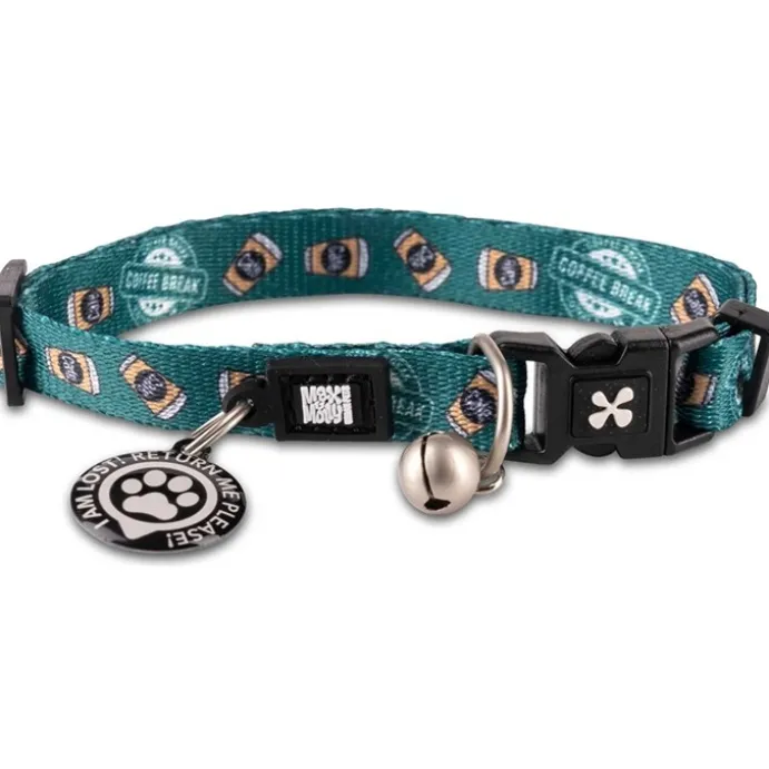 Katthalsnband Max&Molly med Smart ID Kaffepaus