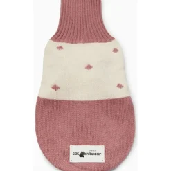 Kattjumper 100% Merinoull Rosa Prickigt Mönster
