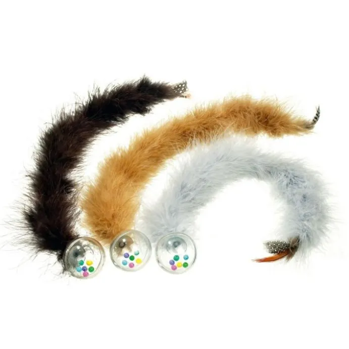 Kattleksak Catch Boll med fjäder