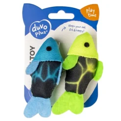 Kattleksaker Flash Fiskar Blå/Grön Neon 2pack