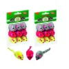 Kattleksaker Färgglada Pälsmöss 9-pack