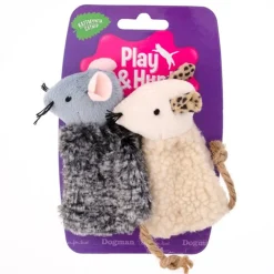 Kattleksaker Plyschdjur med repsvans 2-pack