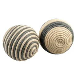 Kattleksaker Repbollar Ø4cm Grå/Beige 2pack