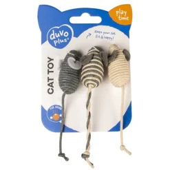 Kattleksak Repmus Grå/Beige 3pack
