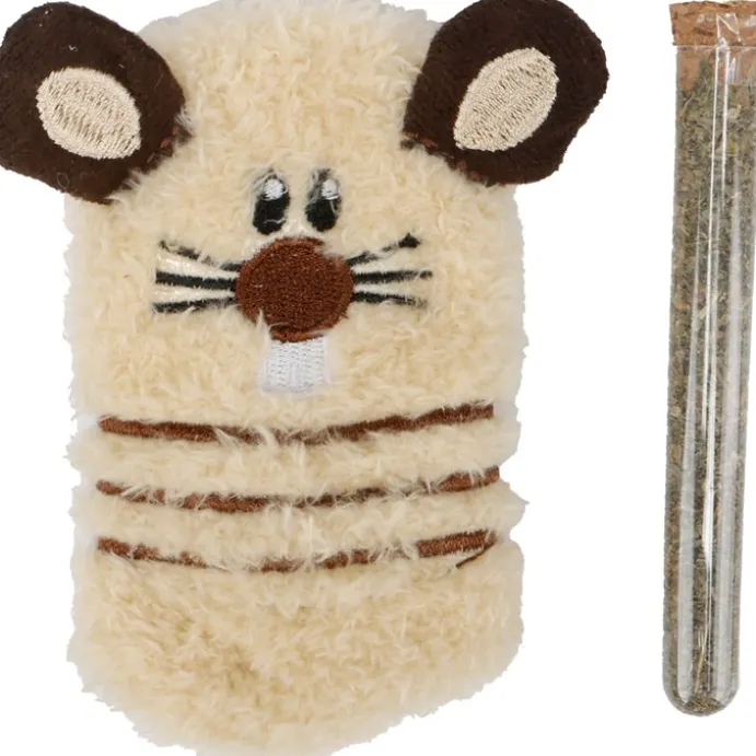 Kattleksak Tucca Mouse Beige