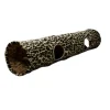 Kattleksak Tunnel i leopardtyg 130 x 25 cm