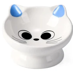 Kattmatskål Cat Face Tilt Blå