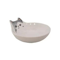 Kattmatskål Keramik Kato Vit/grå