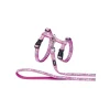 Kattsele + koppel XL camo Rosa