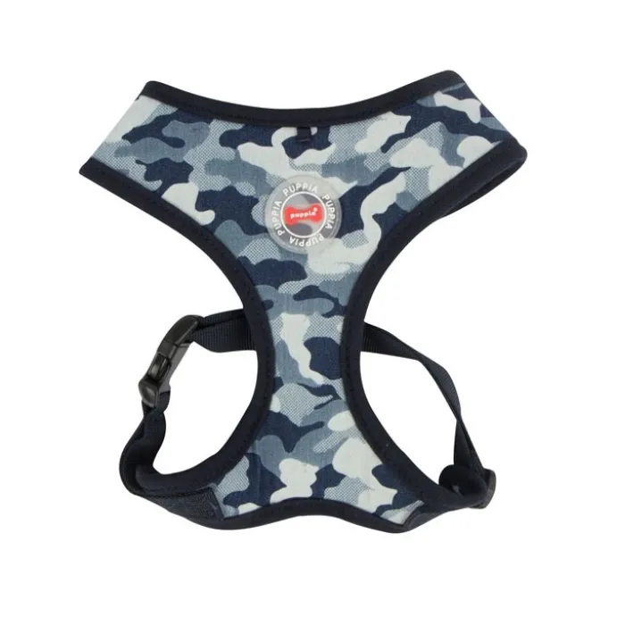 KATTSELE PUPPIA SOFT HARNESS NAVY CAMO BLÅ S
