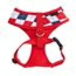 KATTSELE PUPPIA SOFT HARNESS RUTIG MED RÖTT S