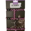 Kattsele-set lila med reflexprickar